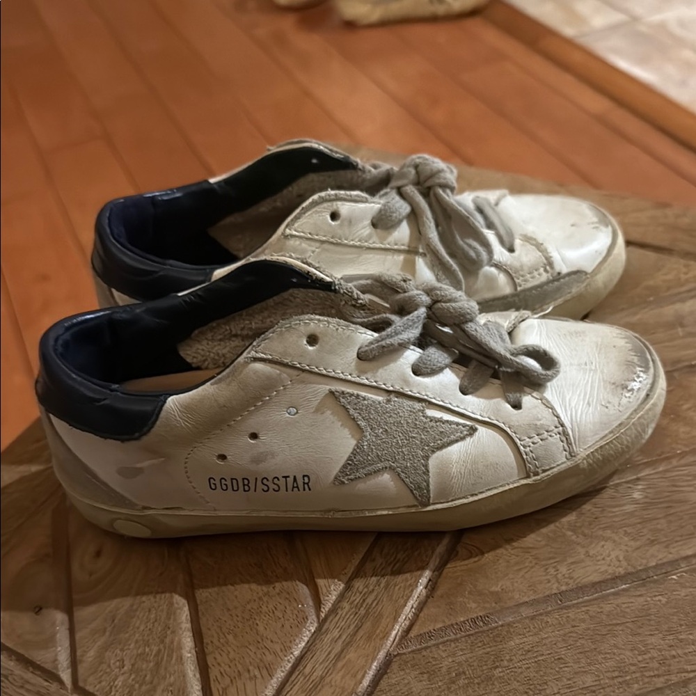 Golden Goose White and Gray Sneakers Casual Style